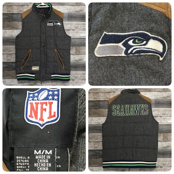 Nfl Seattle Seahawks Puffer Vest Mens M 